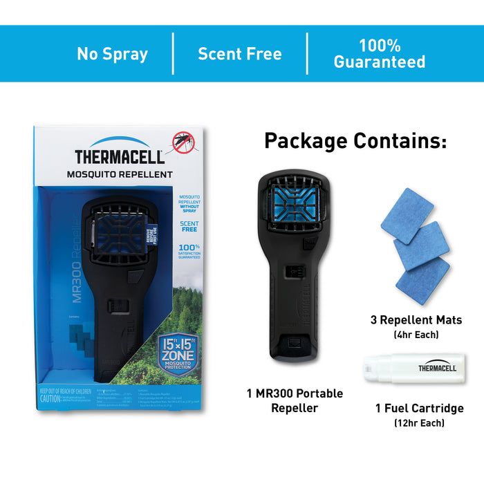 THERMACELL MR-300L Portable Mosquito Repellent (Black)