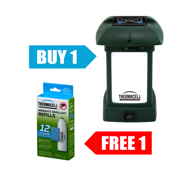 Free 12-Hour Refill Pack R1 with Outdoor Lantern Mosquito Repellent MR-9L